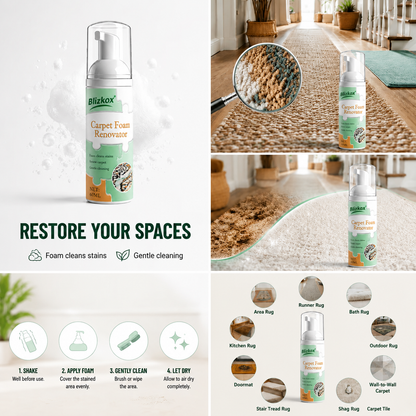 🔥Limited Time Promotion 50% OFF🔥Waterless Carpet Foam Stain Remover with Towel
